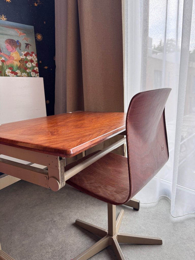 Vintage school kinder bureau, Ophalen, Zo goed als nieuw, Tafel(s) en Stoel(en)