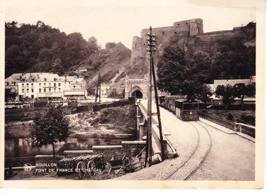 BOUILLON,-Port de France et Chateau. Stoomtram. 13-08, Ophalen of Verzenden, 1920 tot 1940, Gelopen, Luxemburg