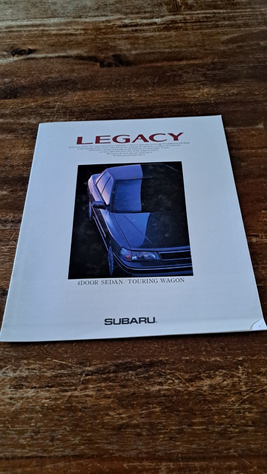 Japanse folder Subaru Legacy 1 1989, Ophalen of Verzenden, Gebruikt, Auto's