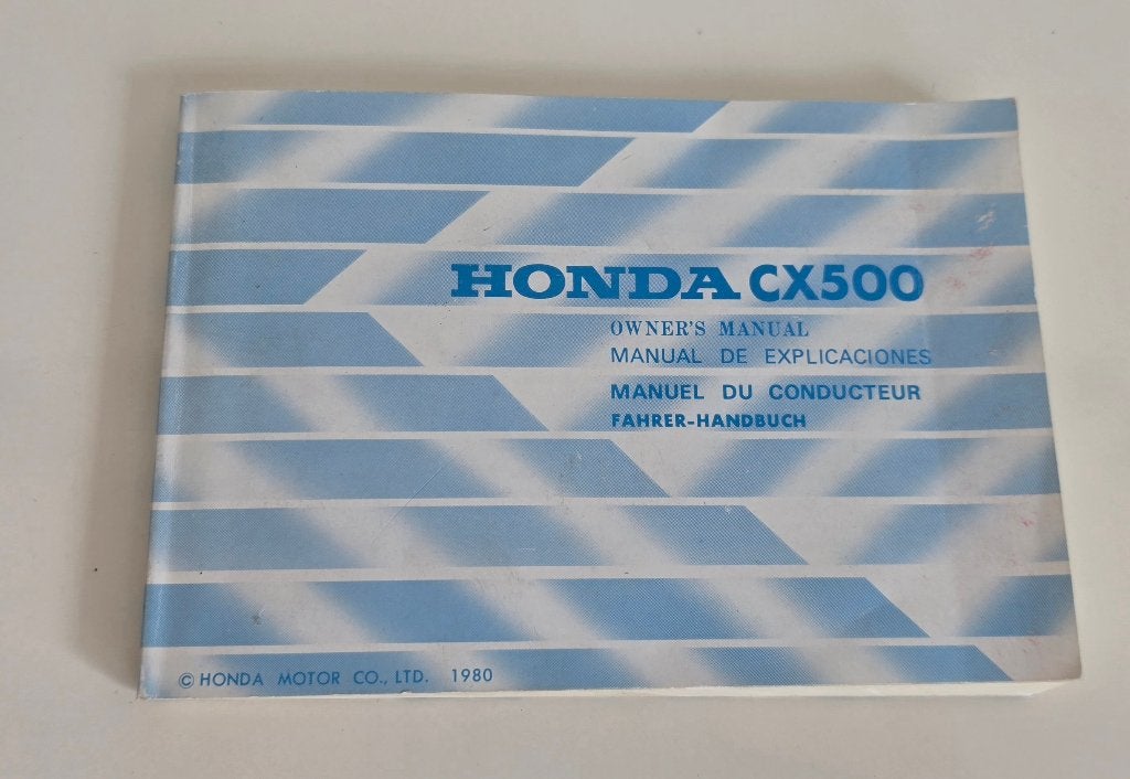 Origineel Honda CX500 instructieboek 1980 - 4 talen, Ophalen of Verzenden, Honda
