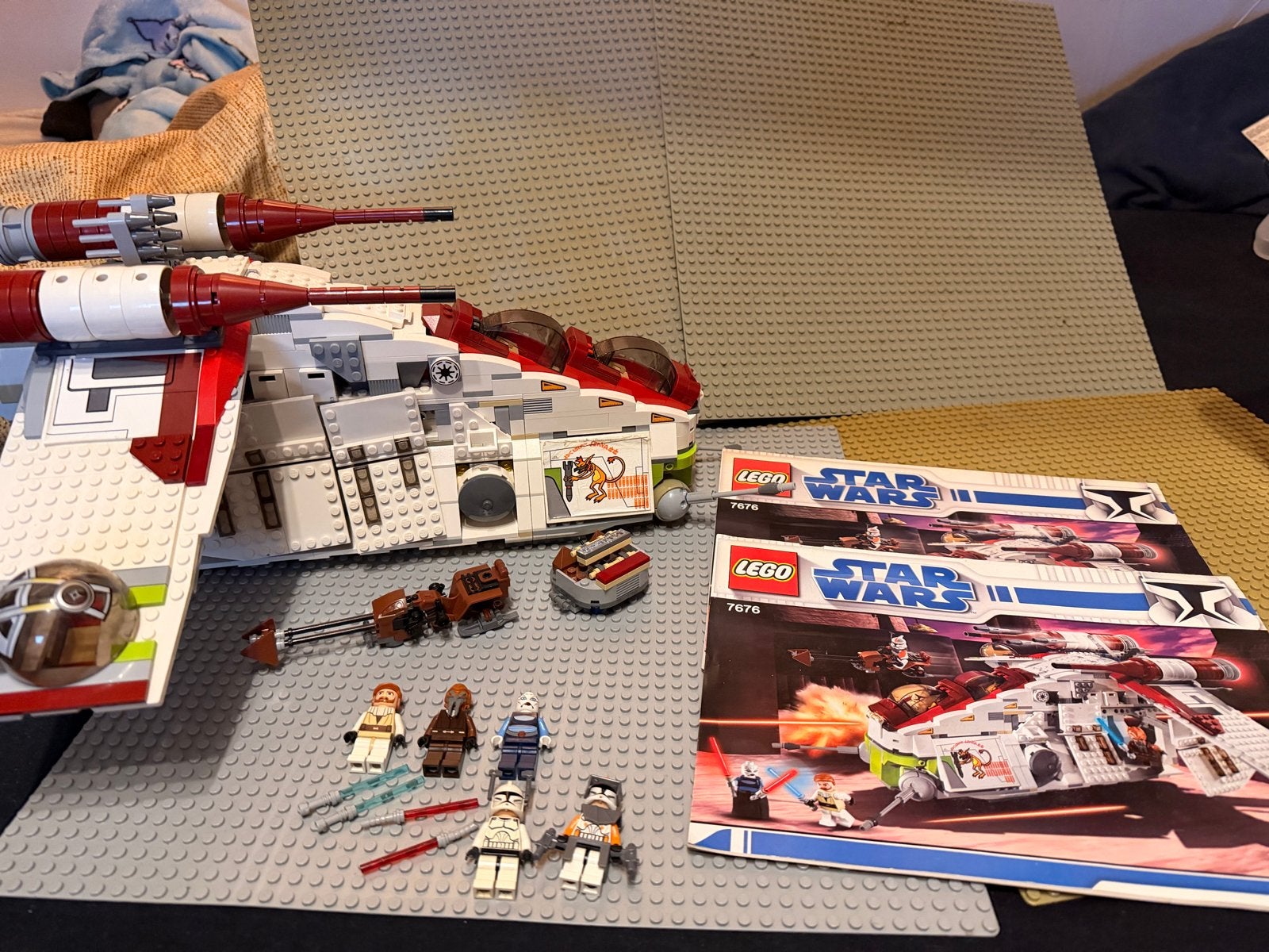 LEGO Star Wars Republic Gunship 7676 met minifiguren, Ophalen of Verzenden, Gebruikt, Overige merken