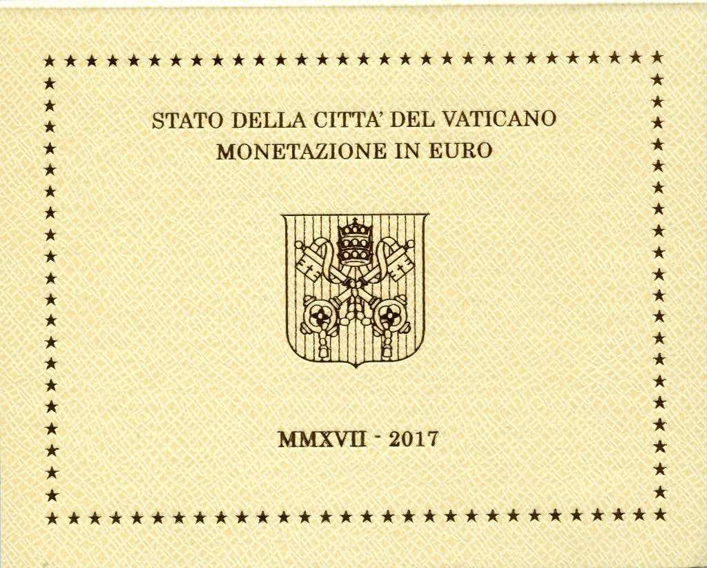BU set Vaticaan 2017 - 1 cent t/m 2 euro - Blister, Verzenden, Vaticaanstad, Overige waardes, Setje