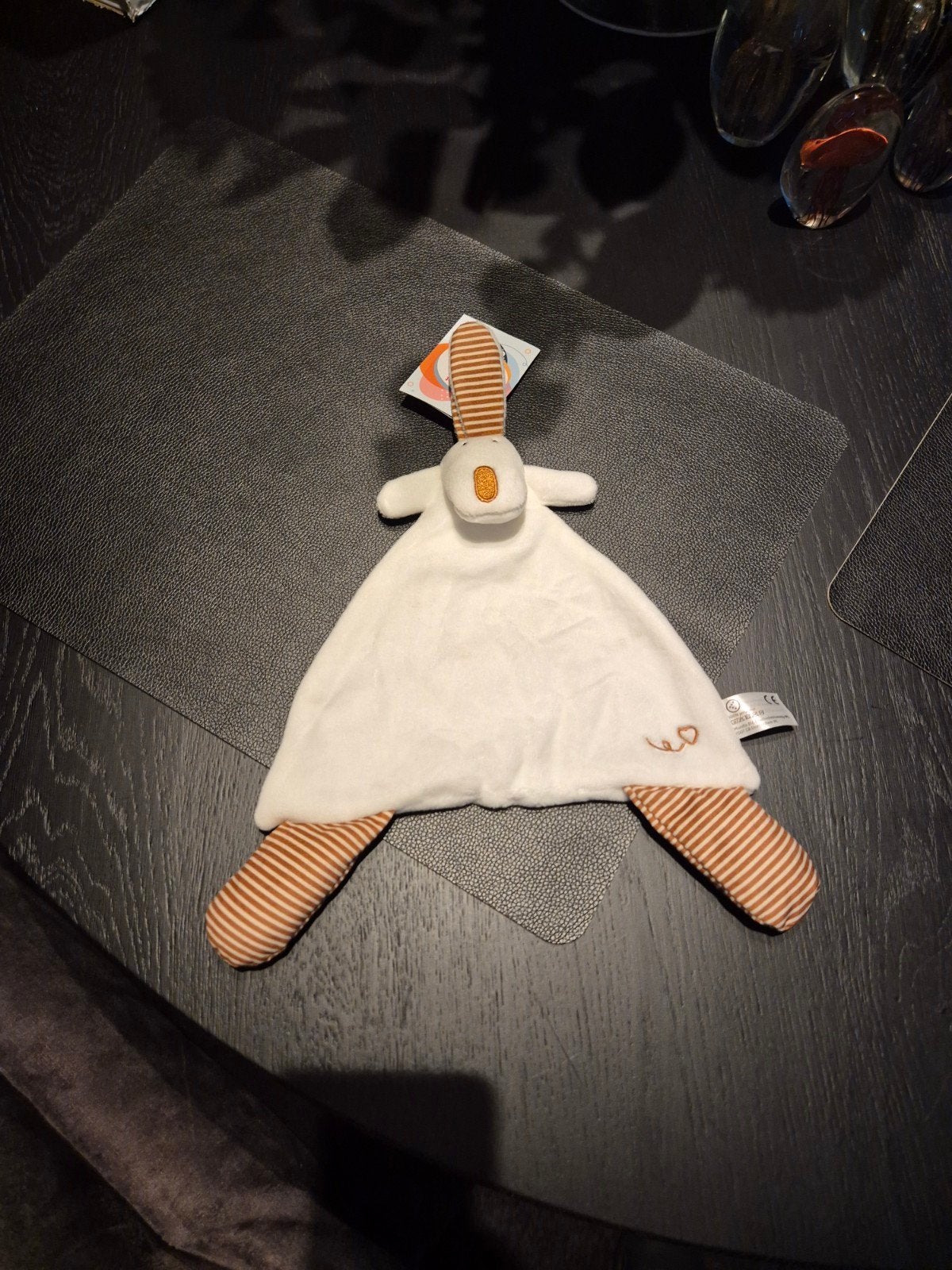 Kruidvat - Knuffeldoekje Konijn wit met bruin NIEUW, Kinderen en Baby's, Speelgoed | Knuffels en Pluche, Ophalen of Verzenden