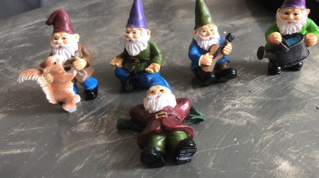 Set Van 5 Tuinkabouters / Tuin Kabouter Gnome Tuinkabouter, Tuin en Terras, Verzenden, Nieuw, Tuinkabouter