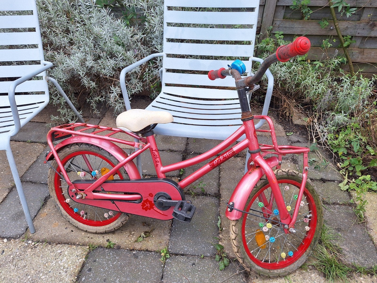 kinderfiets 16 inch Loekie, Ophalen, Terugtraprem, Gebruikt, Loekie