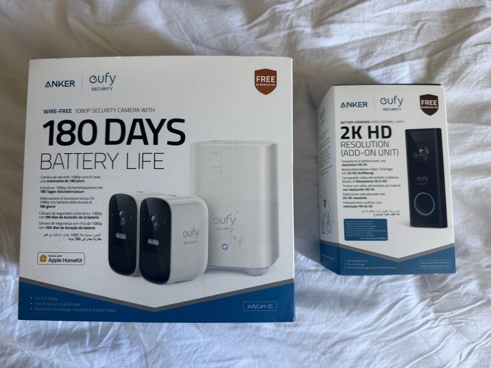 eufy Video Deurbel Inclusief Homebase2 en 2 Camera's, Ophalen, Gebruikt, Buitencamera