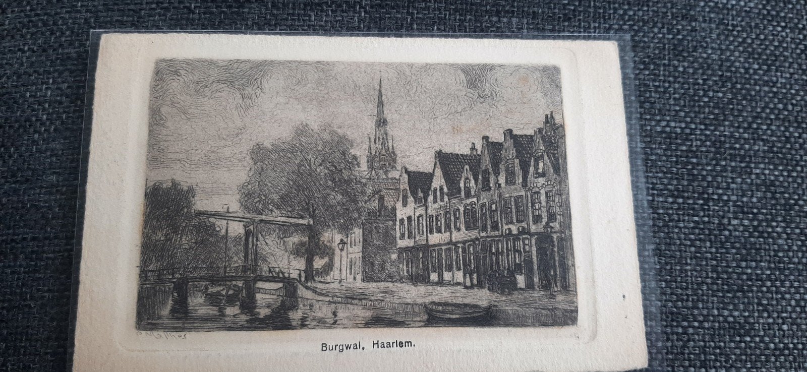 HAARLEM,  BURGWAL,  PRENTKAART  VAN  PAUL  MATTHESS, Verzenden, Zo goed als nieuw, Gebouw, Voor 1940