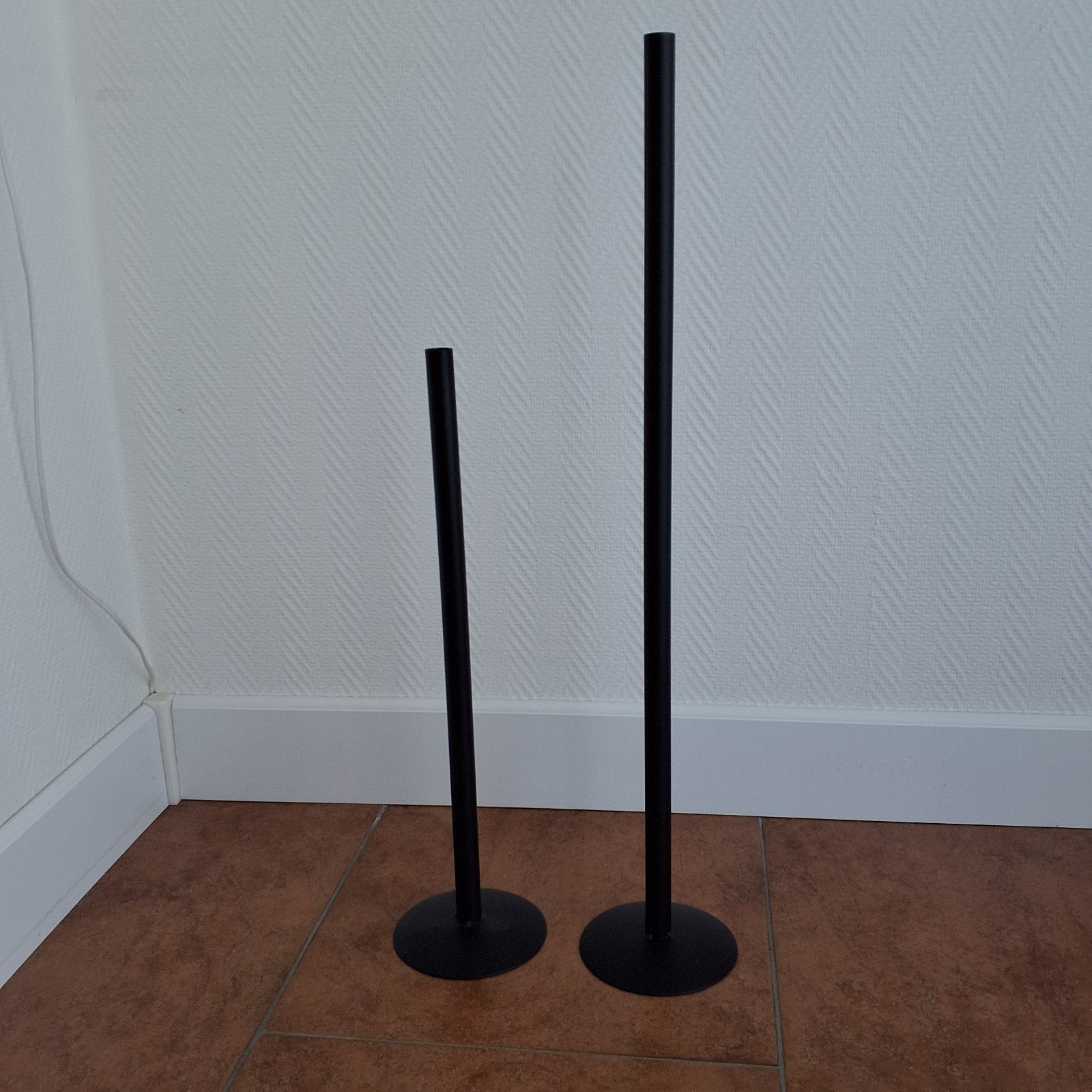 Kaarsenstandaard 2x, Antiek en Kunst, Antiek | Kandelaars, Ophalen of Verzenden, Overige materialen