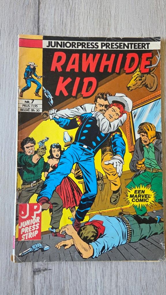 Rawhide Kid Juniorpress Strip Nr. 7 - Vintage Marvel Comic, Eén stripboek, Ophalen of Verzenden, Gelezen, Stan Lee