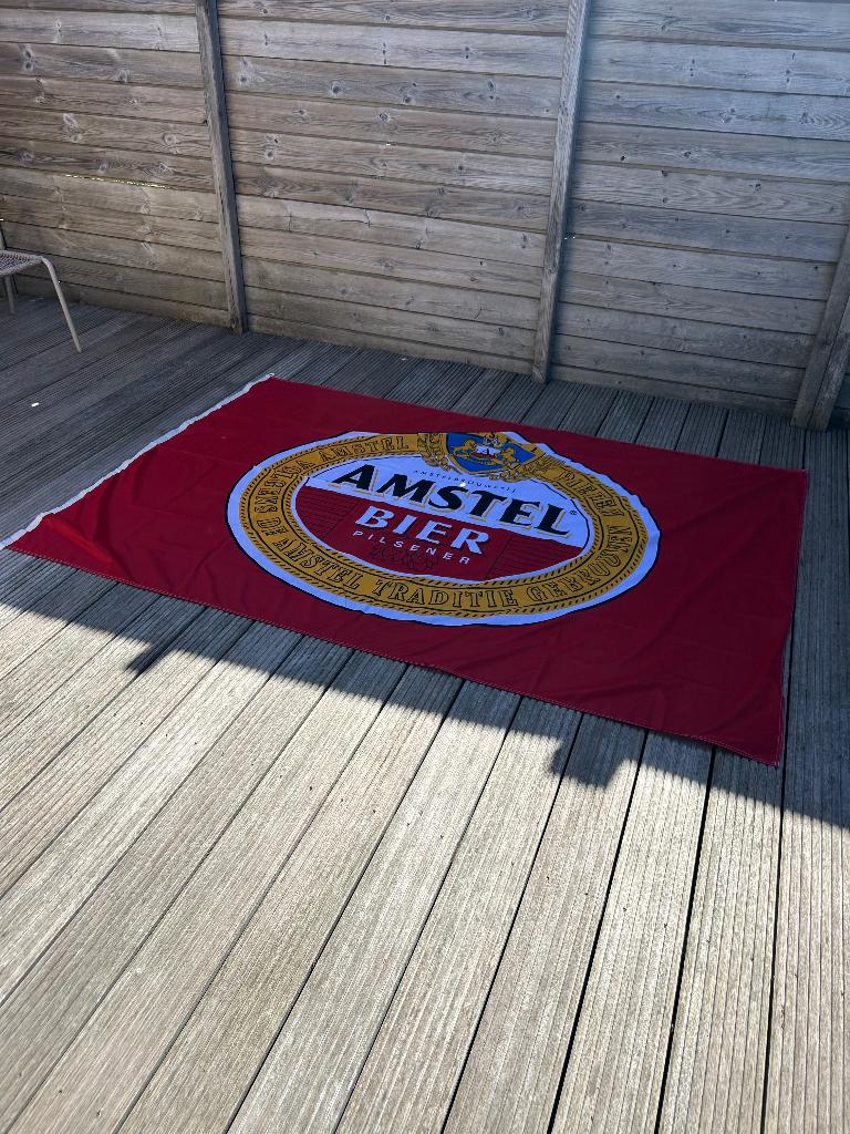 Nieuwe Amstel Bier vlag, Ophalen of Verzenden, Nieuw, Reclamebord, Plaat of Schild, Amstel