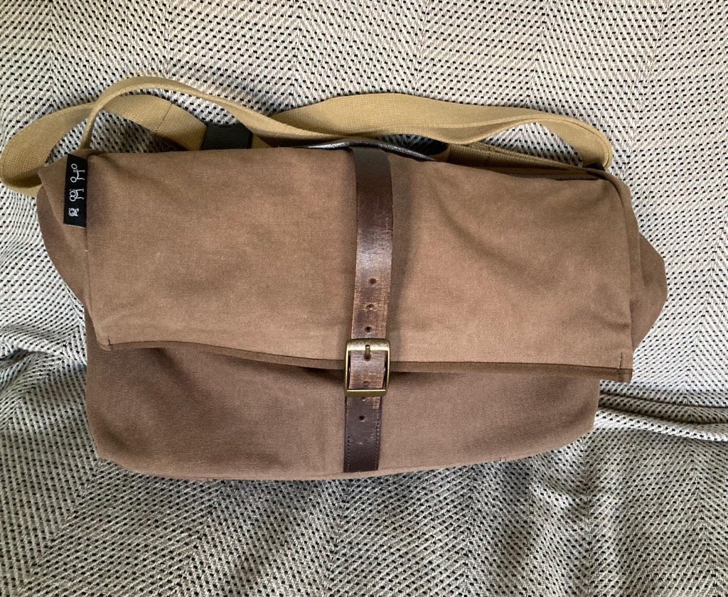 Originele BROMPTON tas Roll-Top Bag Waxed Canvas, maat M, Ophalen, Zo goed als nieuw
