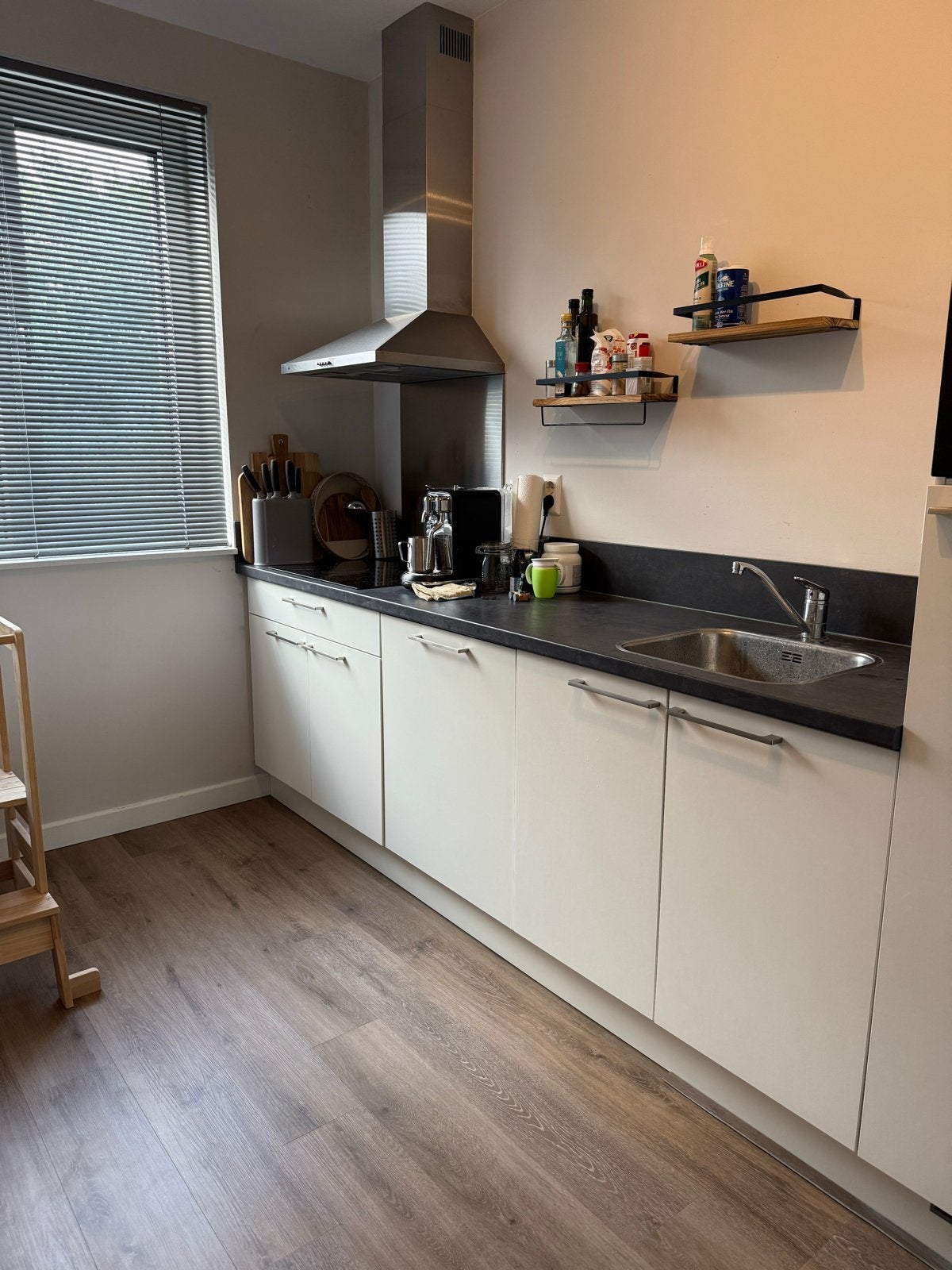 Moderne EKG Keuken zonder apparatuur, Huis en Inrichting, Keuken | Complete keukens, Ophalen, Gebruikt, Wit, Enkelwandige keuken