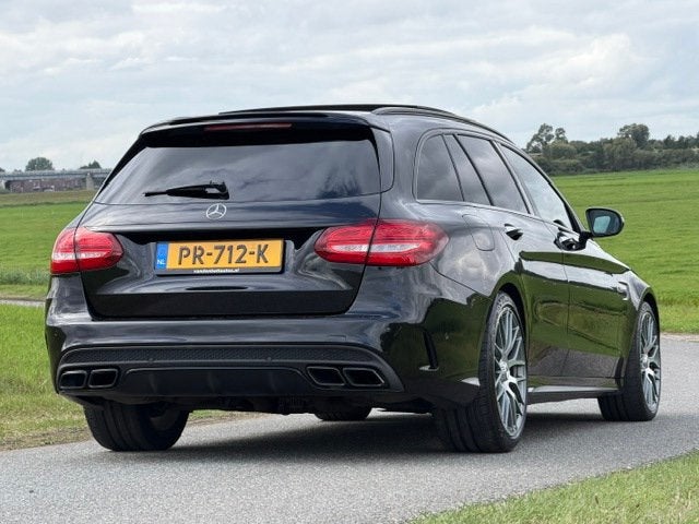 Mercedes-Benz C-klasse Estate AMG 63 S 510PK | Pano |Head-up, Auto's, Automaat, Achterwielaandrijving, Zwart, Leder