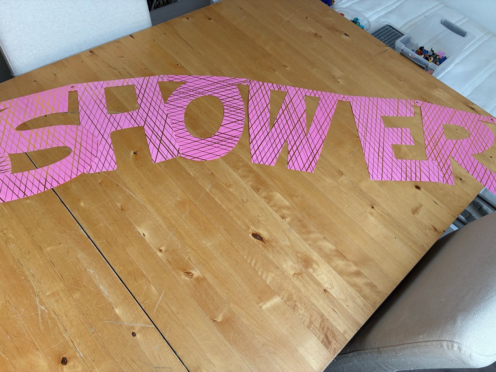 Babyshower slinger roze met goud, 'BABY SHOWER', Ophalen of Verzenden, Nieuw, Kraamcadeau