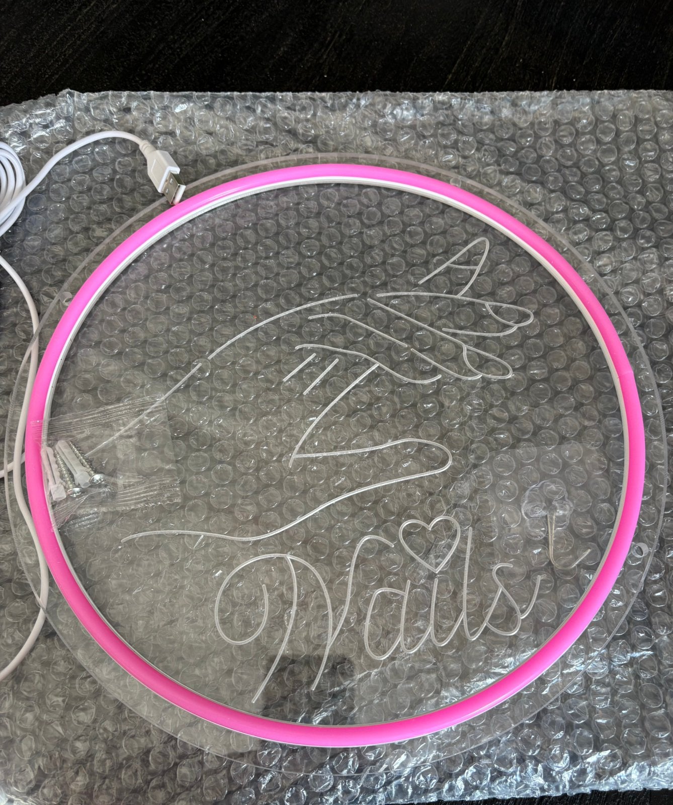 Nieuw LED neon bord Nails roze – nagelsalon / beautysalon, Ophalen of Verzenden, Zo goed als nieuw