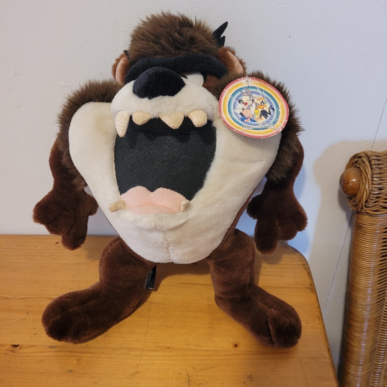 Vintage Warner Bros Taz knuffel - Zo goed als nieuw, Disney, Overige karakters, Overige typen, Ophalen of Verzenden
