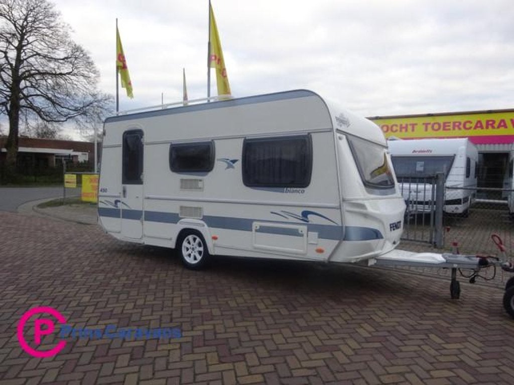 Fendt Bianco 450 Prachtige Caravan, Caravans en Kamperen, Bedrijf, Fendt, Luifel, Tot en met 4