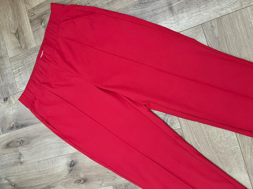 Studio anneloes kate broek L rood travelstof, Kleding | Dames, Ophalen of Verzenden, Zo goed als nieuw, X, Rood
