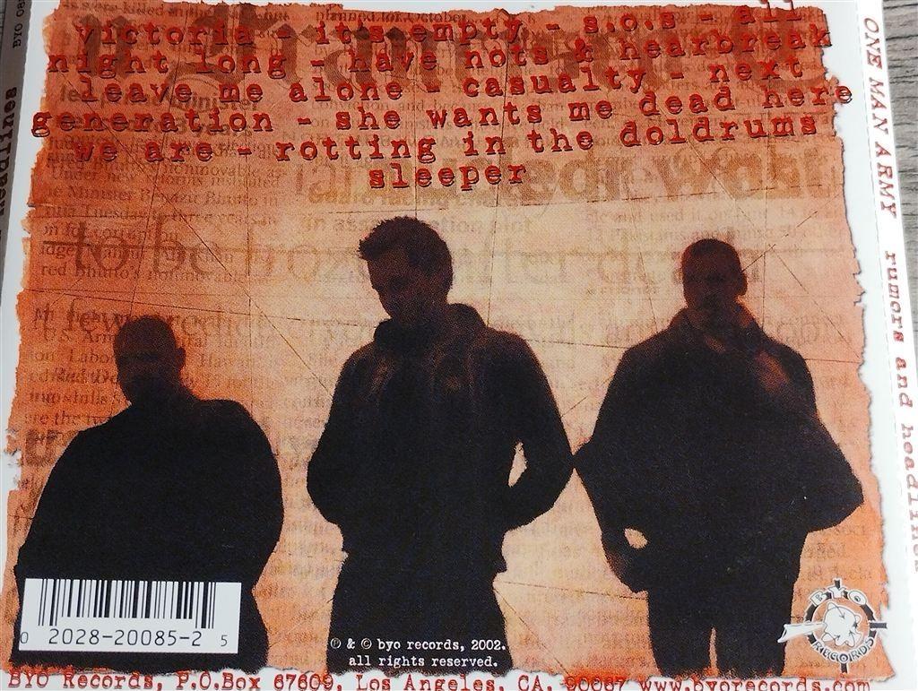 One Man Army - Rumors And Headlines, Ophalen of Verzenden, Zo goed als nieuw, Poprock