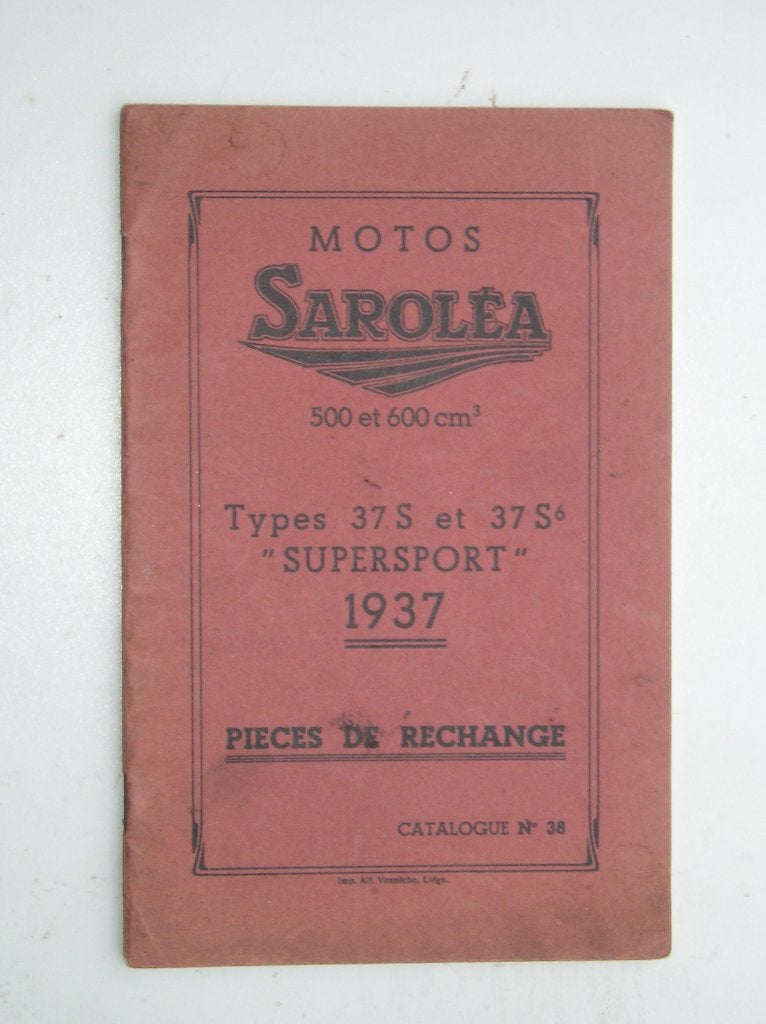 Catalogue Saroléa 37S - 37S6, Verzenden