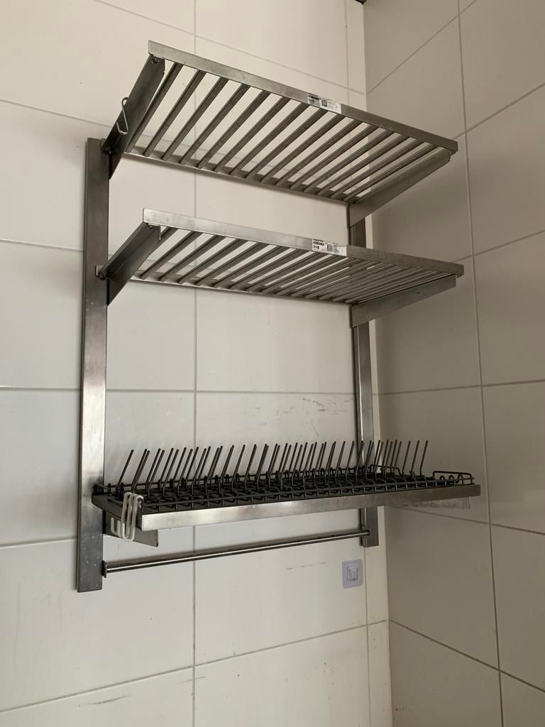 Nette RVS Ikea Kungfors keuken ophang systeem 1,5 jaar, Ophalen of Verzenden, Zo goed als nieuw, Wasrek
