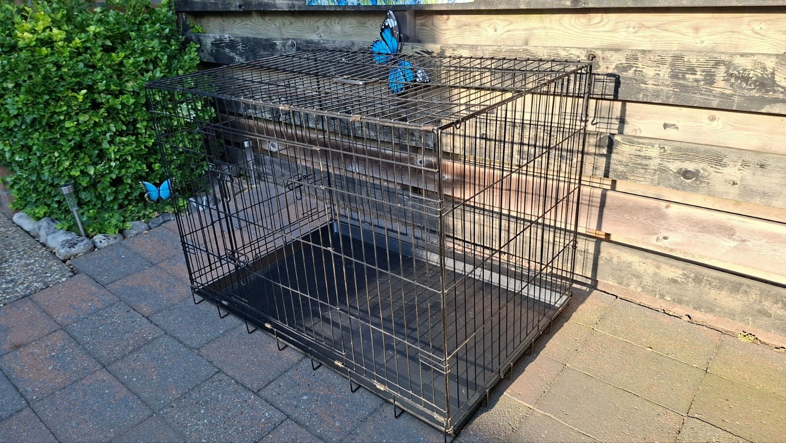 Honden bench 2 deuren 106x69x77cm, Ophalen, Gebruikt