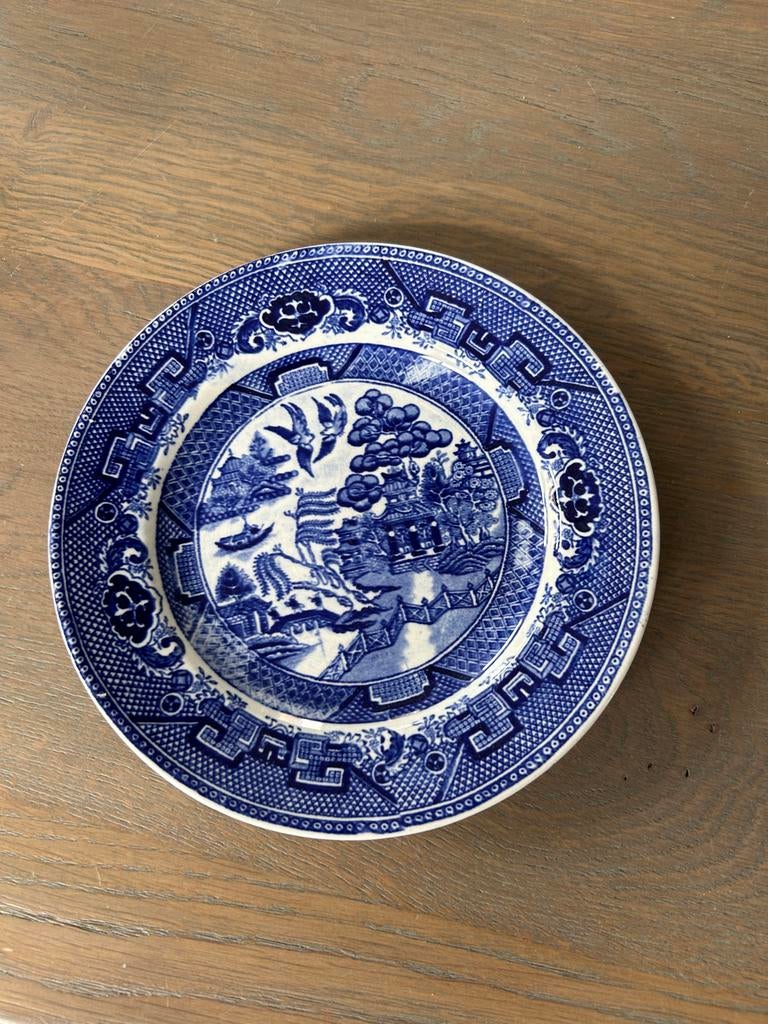 Petrus Regout & co Willow schoteltje -Blauw en wit porselein, Ophalen of Verzenden