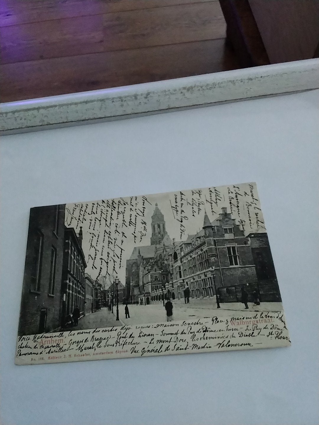 Oude Ansichtkaart Arnhem: Walburgstraat 1903, Ophalen of Verzenden, Voor 1920, Gelopen