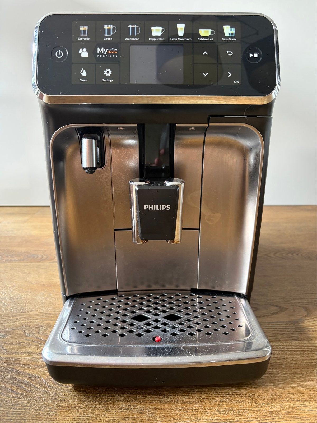 Volautomatische espressomachine Philips EP5447/90, Afneembaar waterreservoir, Gebruikt, Espresso apparaat, 10 kopjes of meer