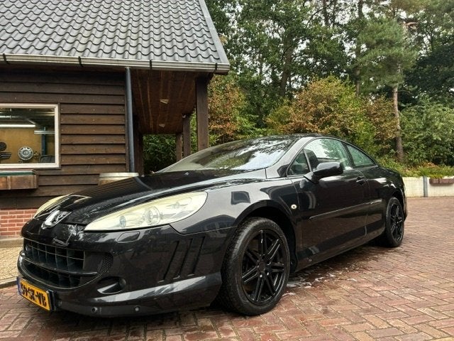 Mooie Peugeot 407 2.2 16V Coupe 2006 Zwart Opknapper, Auto's, Peugeot, Voorwielaandrijving, 1390 kg, 2230 cc, 4 cilinders