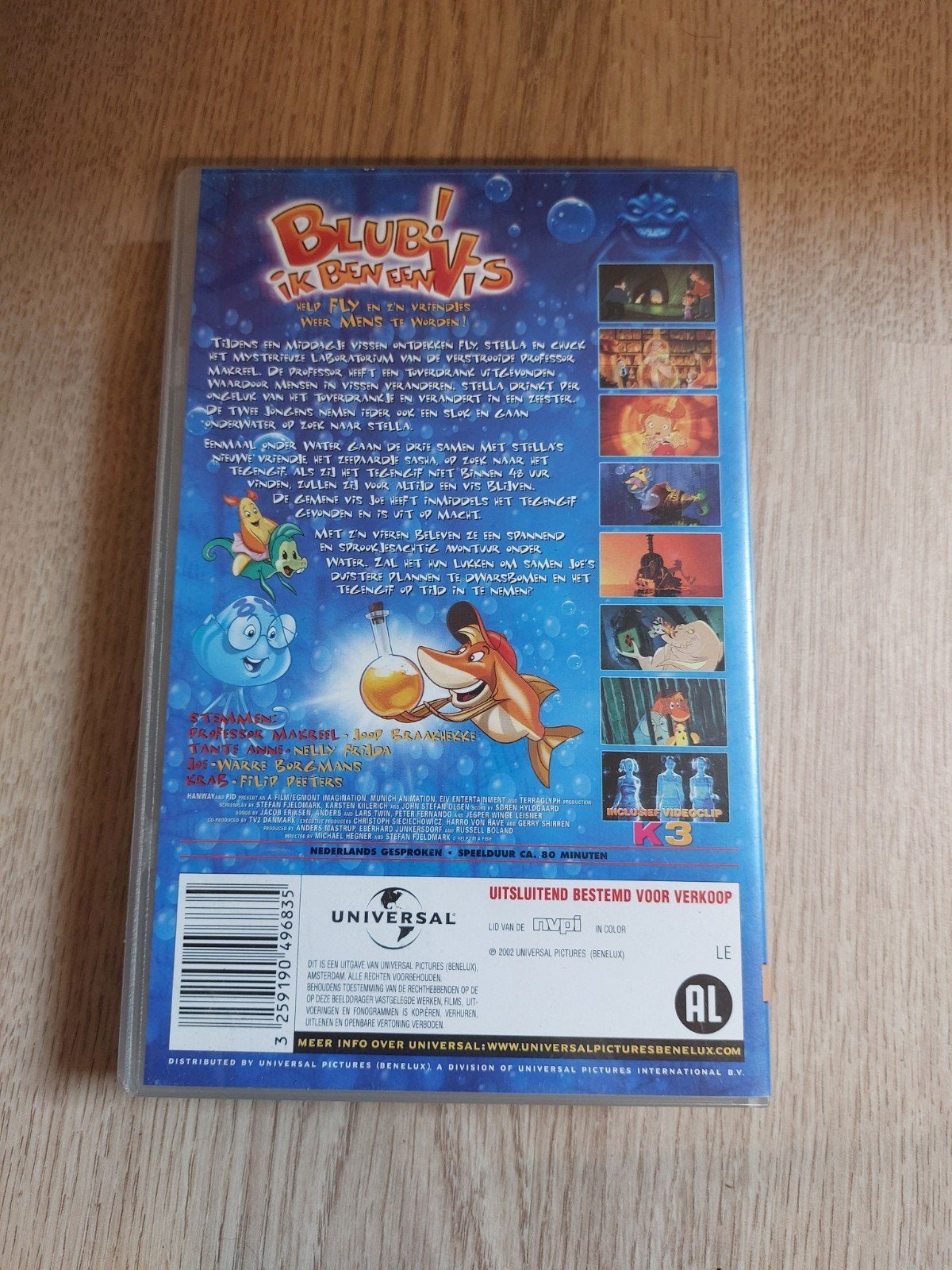 Blub ik ben een vis VHS videoband K3, Ophalen of Verzenden