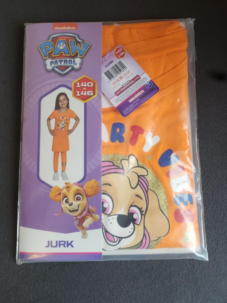 Oranje jurk Paw Patrol 140-146 NIEUW *, Kinderen en Baby's, Kinderkleding | Maat 140, Nieuw, Meisje, Jurk of Rok, Ophalen of Verzenden