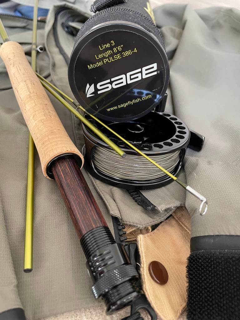 Sage Pulse 8’6” #3 Vlieghengel.      Hardy, Orvis., Watersport en Boten, Hengelsport | Vliegvissen, Verzenden, Zo goed als nieuw
