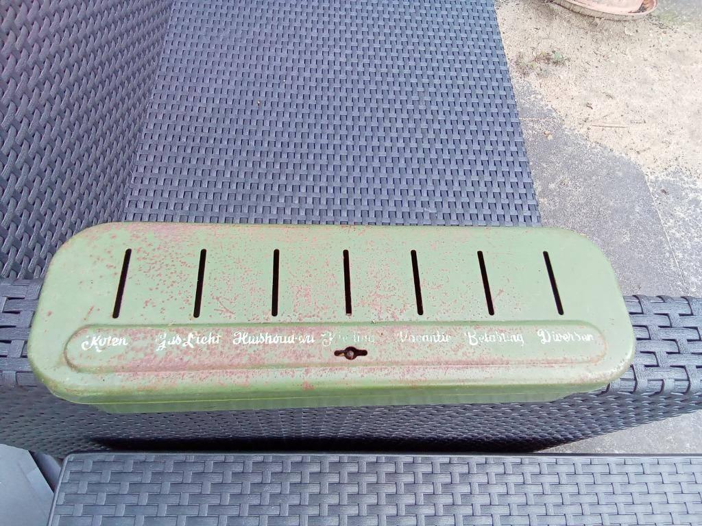 1 retro vintage brabantia spaarpot groen 30 / 8,5 / 5,5 cm, Ophalen