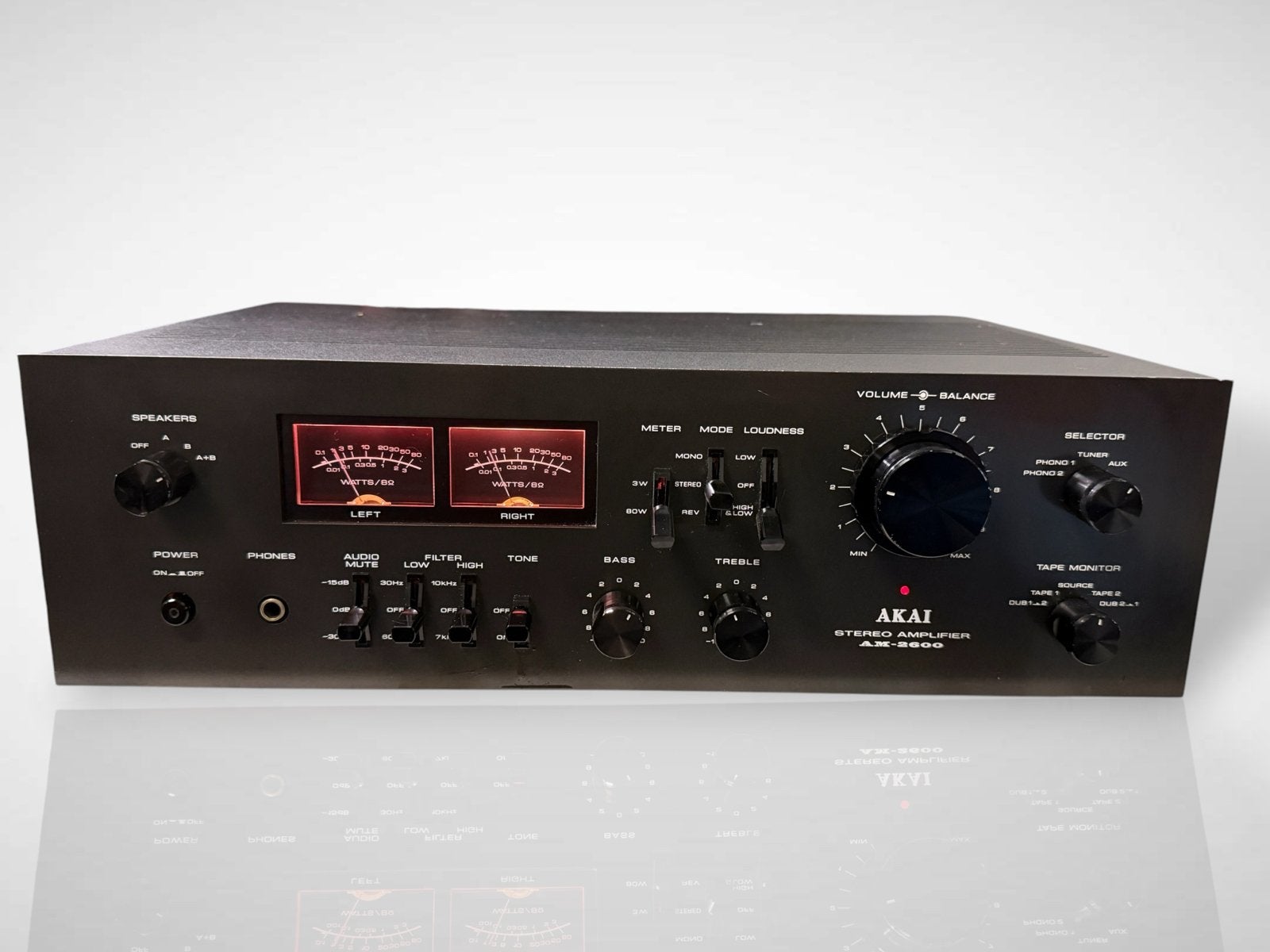 Vintage Akai AM-2600 Stereo Versterker - Goed Werkend, Gebruikt, Akai, Ophalen of Verzenden, 60 tot 120 watt