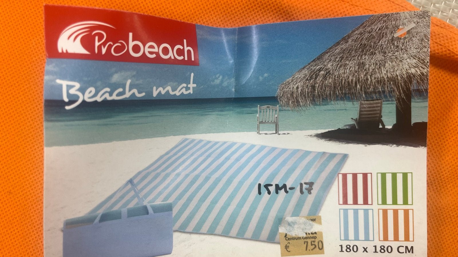 set van 7 strandmatten met handvat 180x180 nieuw, Ophalen of Verzenden