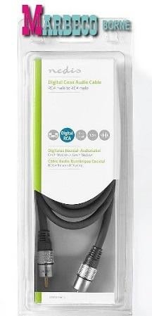 Digitale Audiokabel RCA Male, Verguld, 1.50 m, Clamshell, Nedis, Nieuw, Info@marbeco.nl, Minder dan 2 meter