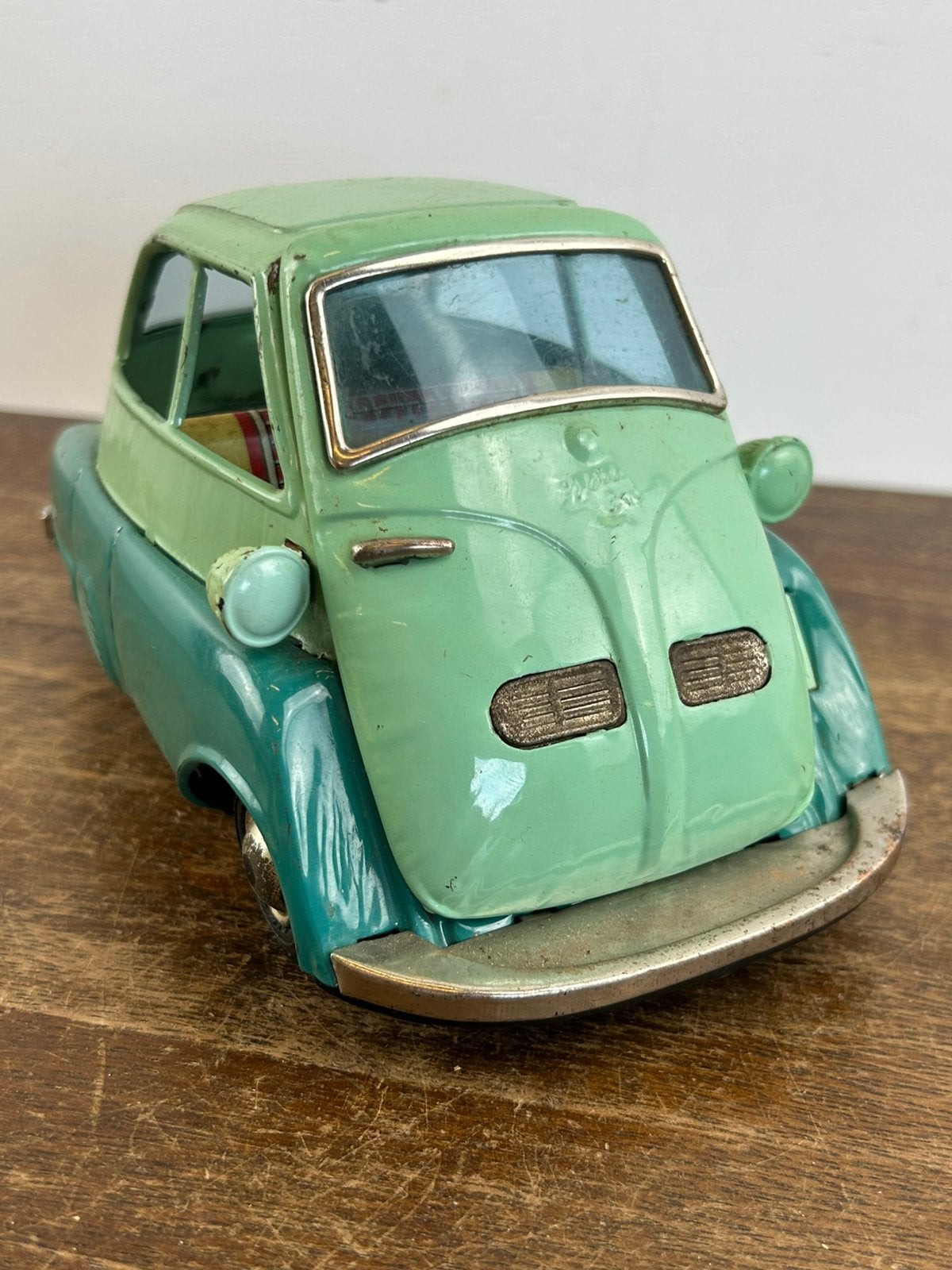 Bandai Blikken BWM Isetta Groen made in Japan, Antiek en Kunst, Ophalen of Verzenden