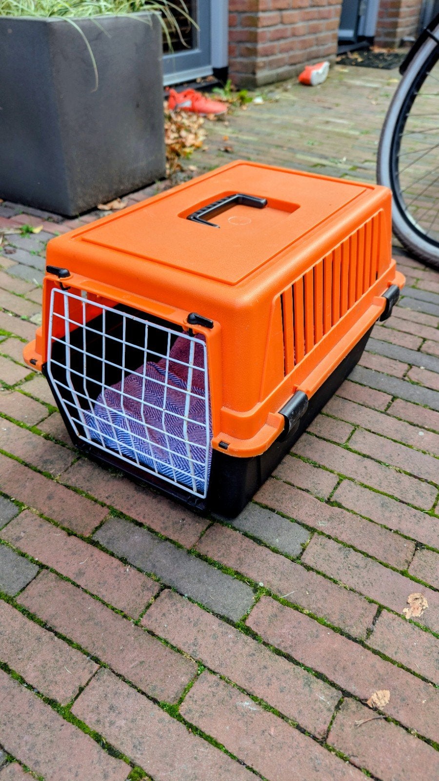 Transportbox of reismand kat / poes - Oranje, Ophalen of Verzenden, Zo goed als nieuw
