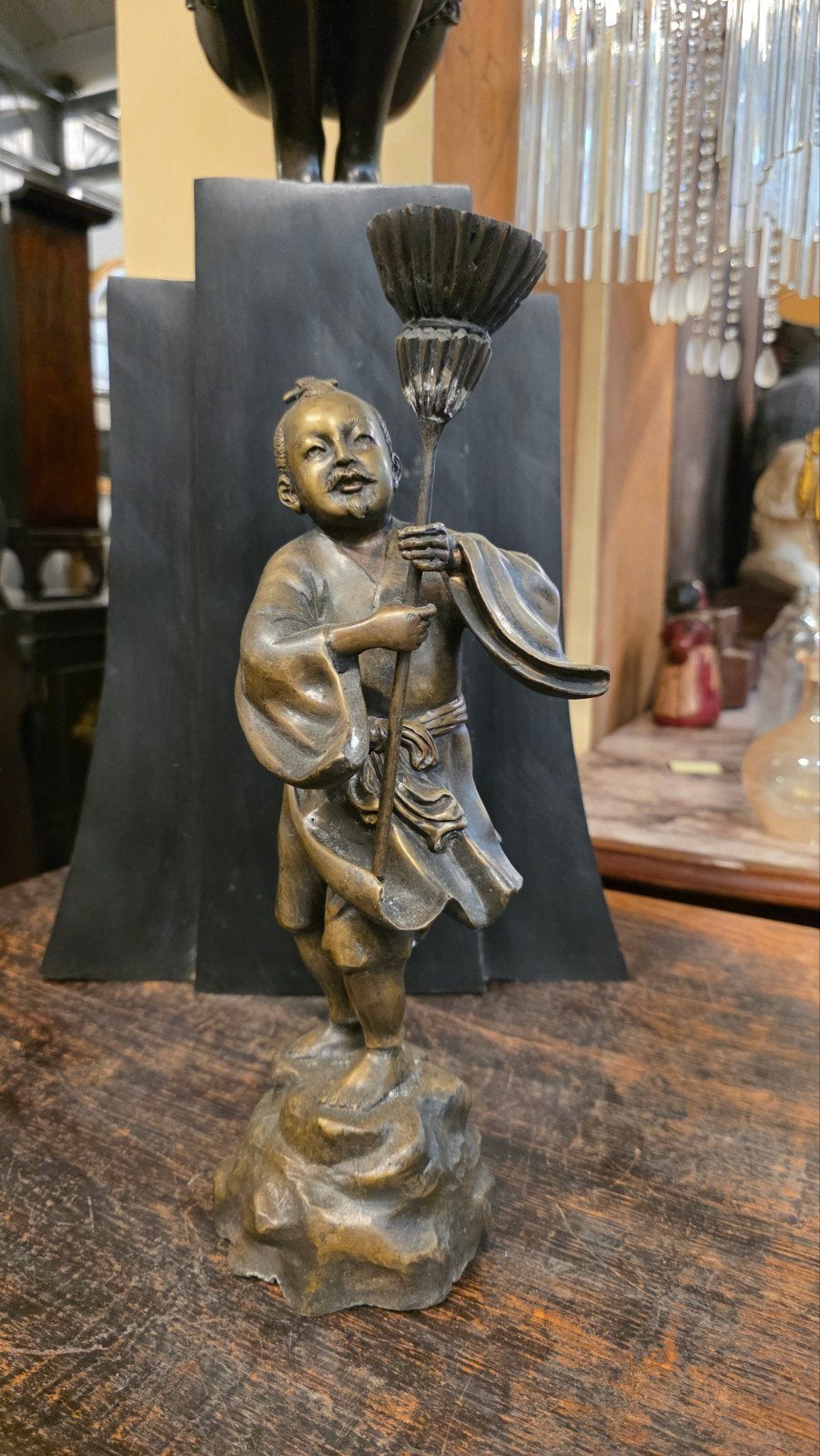 zwaar antiek bronzen Chinese beeld