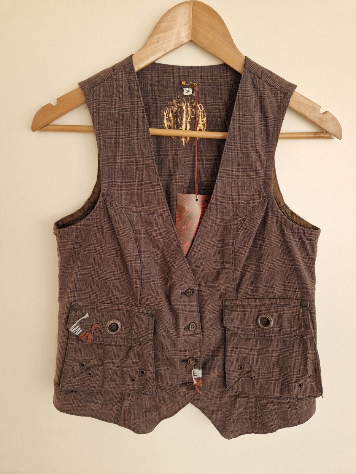 Nieuwe dames Gilet t.w.v €65, Bruin, Nieuw, Ophalen of Verzenden, Maat 36 (S)