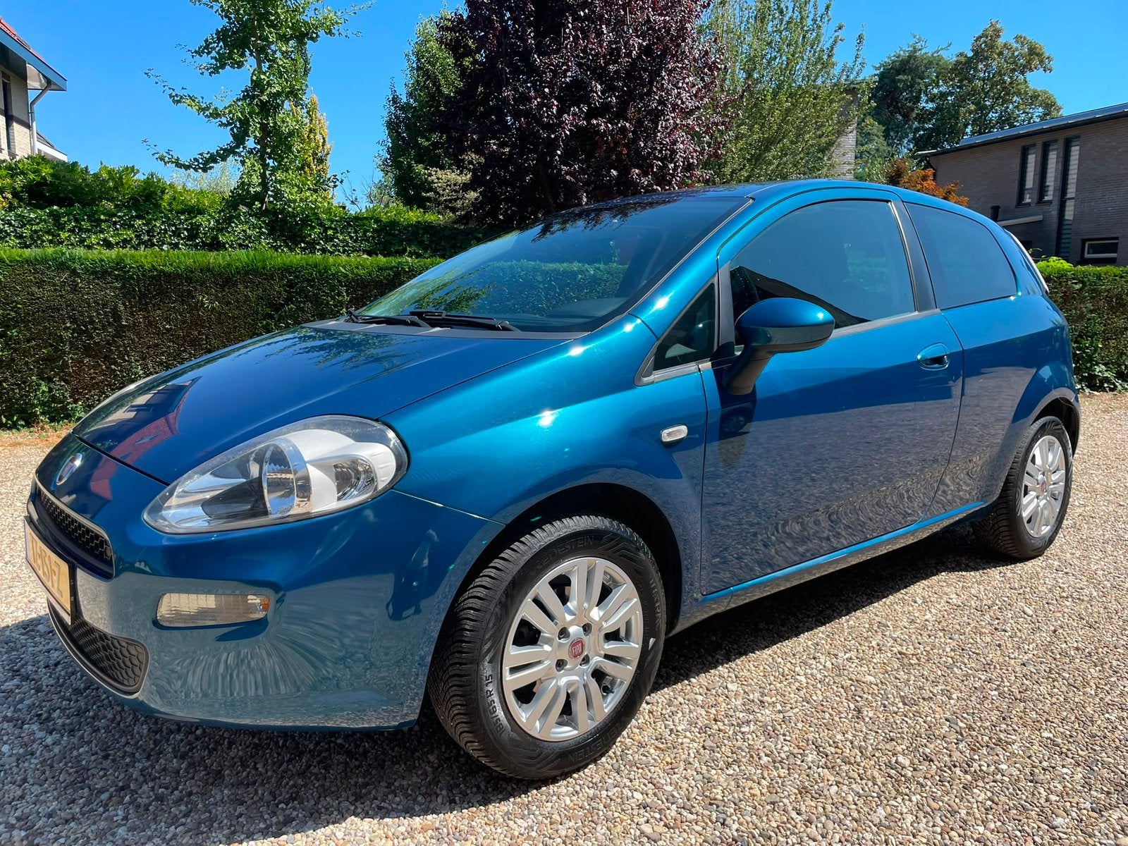 Fiat Punto  evo 1.2 51KW/69PK 3DR Grande 2013 Blauw, Auto's, Fiat, Voorwielaandrijving, Stof, 40 €/maand, 4 cilinders