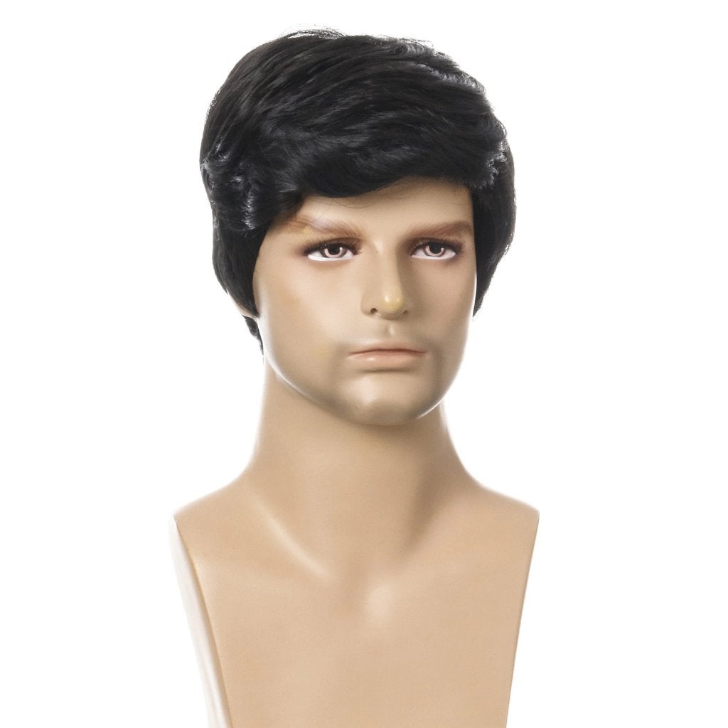 Zwarte Heren Pruik Haarstuk Haarstukje Mannen Haar, Verzenden, Nieuw, Pruik of Haarverlenging