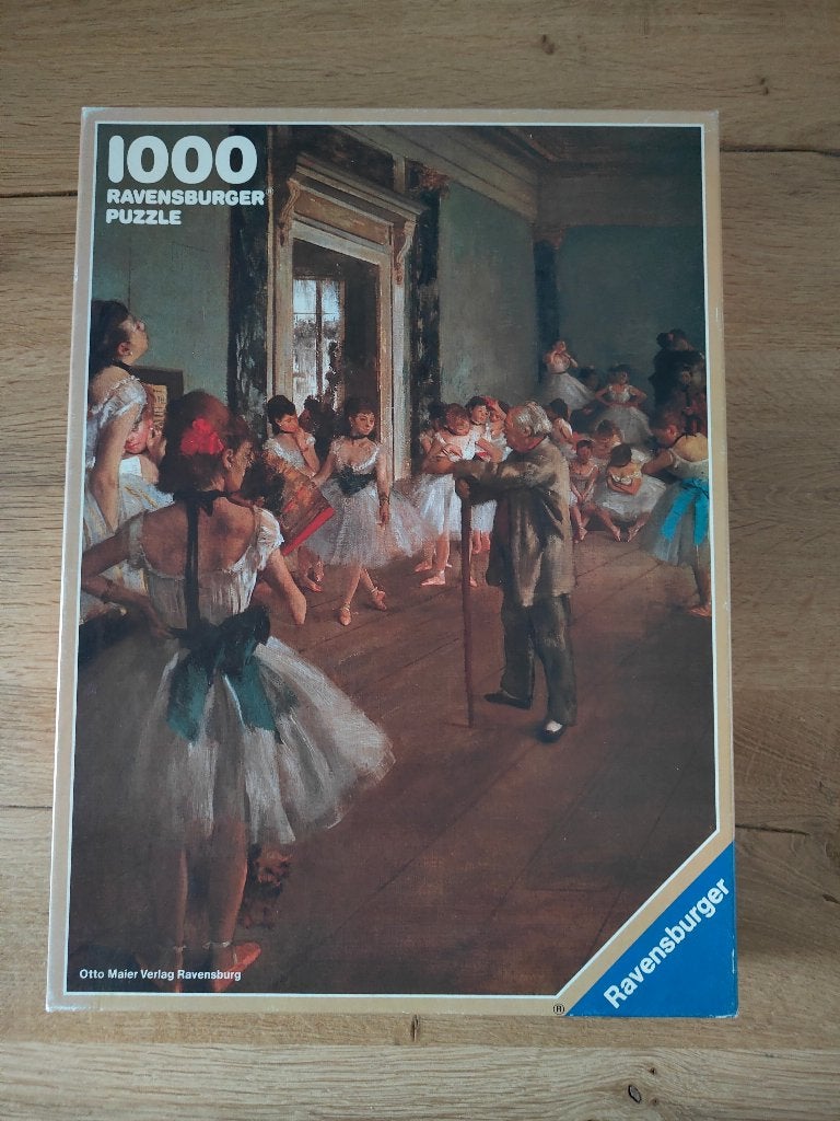 Ravensburger puzzel Degas: de balletklas 1000 st., Ophalen of Verzenden, 500 t/m 1500 stukjes, Gebruikt, Legpuzzel