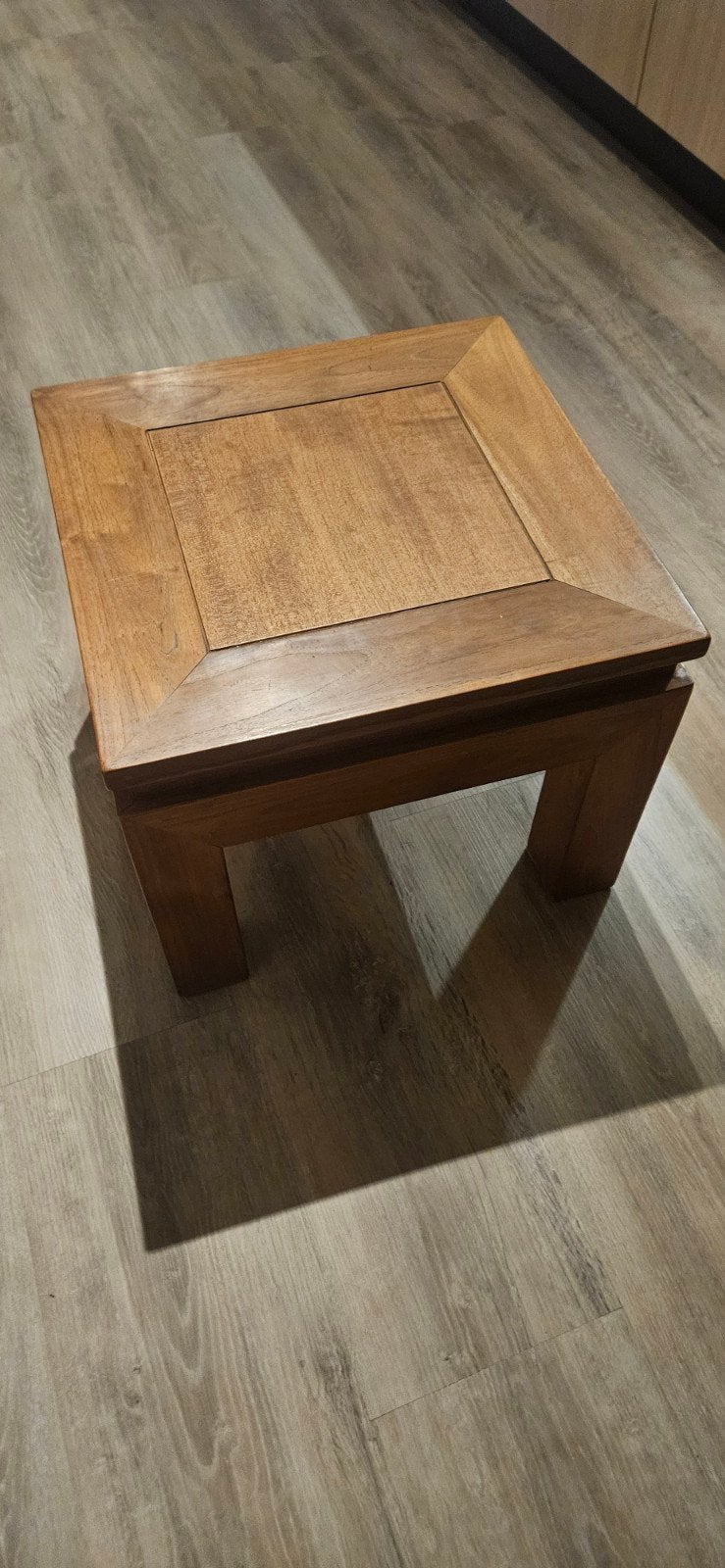 Teakhouten Salontafel / Bijzettafel 50x50 cm, Gebruikt, 50 tot 100 cm, Vierkant, Teakhout