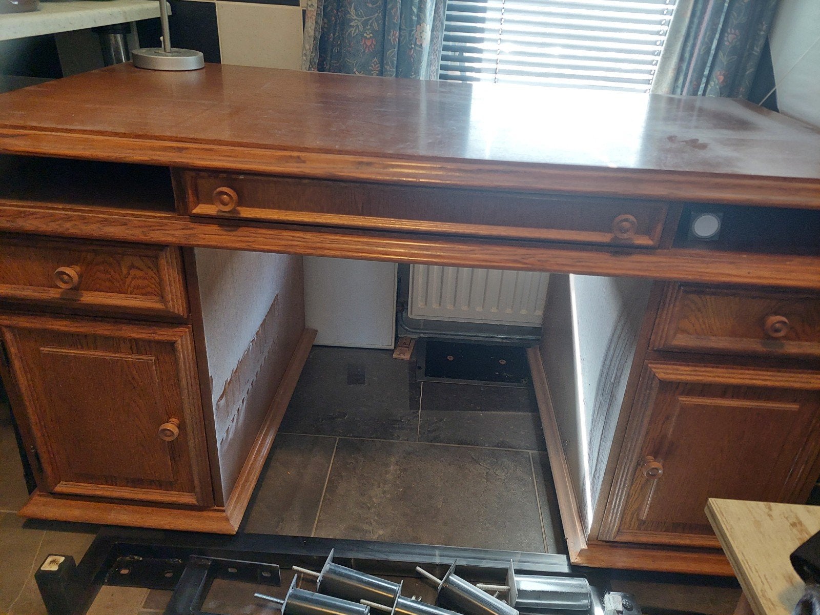 Klassiek Bureau, Gebruikt, Hout, Bruin, Ophalen of Verzenden