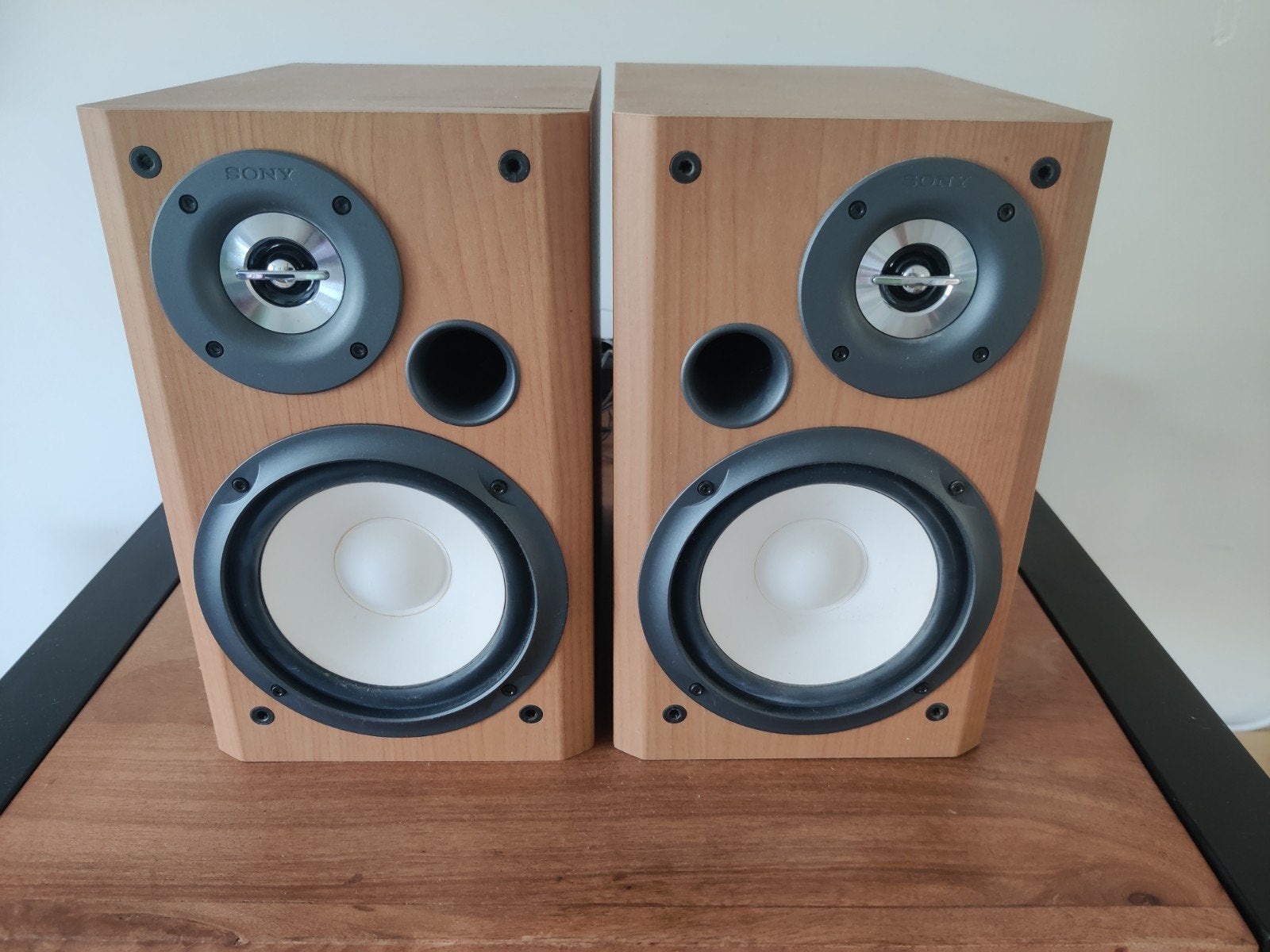 Sony SS-CCP300 Boekenplank Speakerset 30 Watt, Gebruikt, Inclusief kabels, Ophalen of Verzenden, Sony