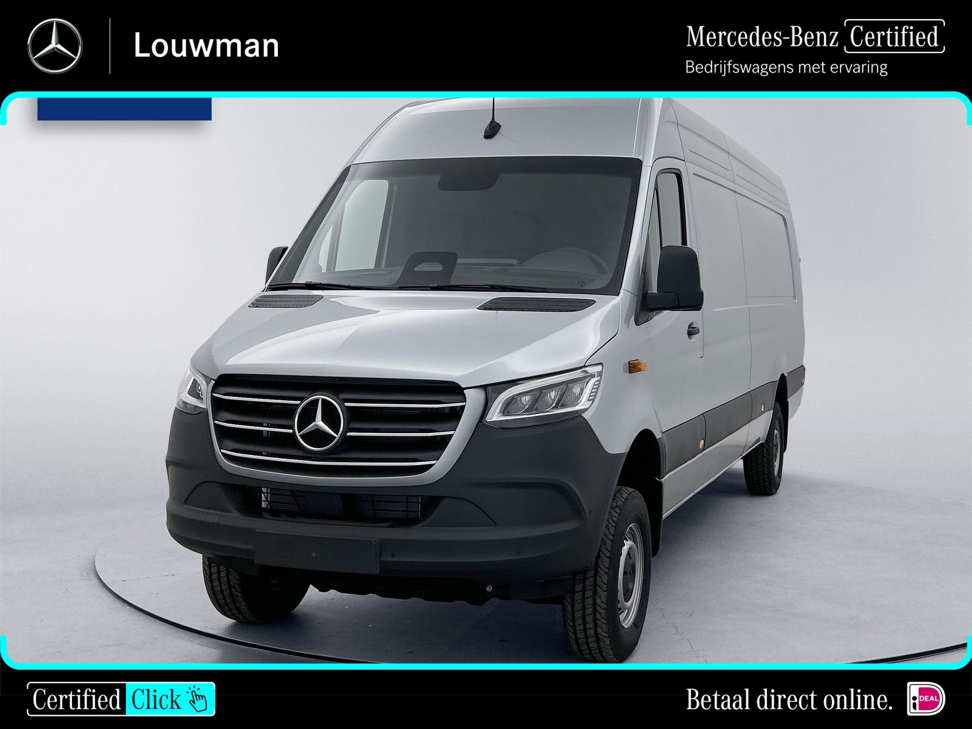 Mercedes-Benz Sprinter 319 CDI L4H2 Pro 4x4 Nieuwstaat Distr, Gebruikt, Zwart, 2000 kg, Bedrijf