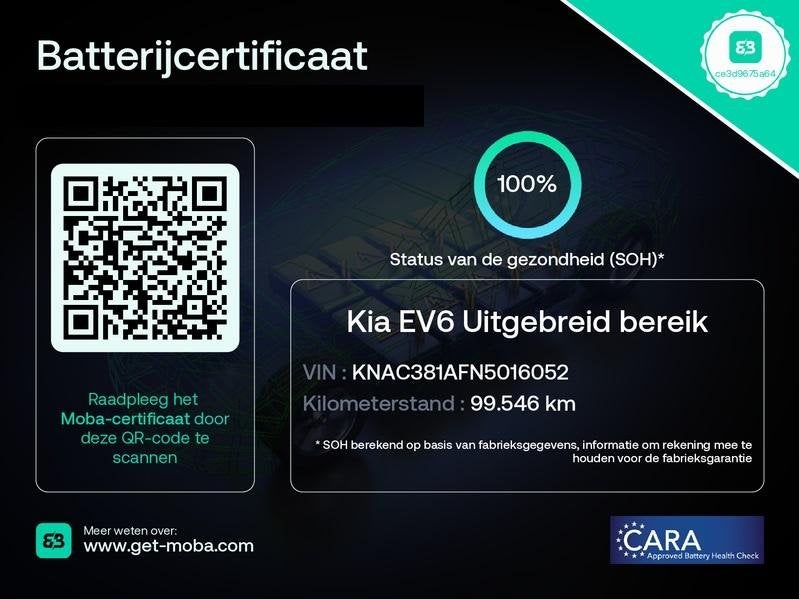 Kia EV6 PLUS 77KWH ACCU 100% GARANTIE TOT 2032*!* BIJNA 2022, Auto's, Achterwielaandrijving, Gebruikt, 1885 kg, Wit