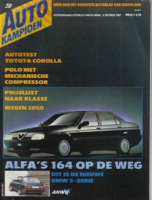 Autokampioen 20 1987 : VW Polo GT G40 - Donkervoort S8 - BMW, Ophalen of Verzenden, Gelezen, Algemeen